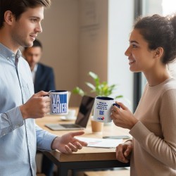 Mug Mars Bleu “Dites-le à votre boss” – Ligue contre le cancer
